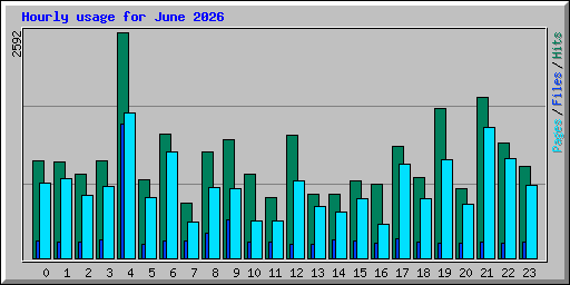 Hourly usage for June 2026